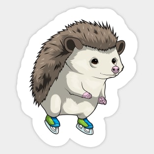 Hedgehog Ice skating Ice skates Sticker